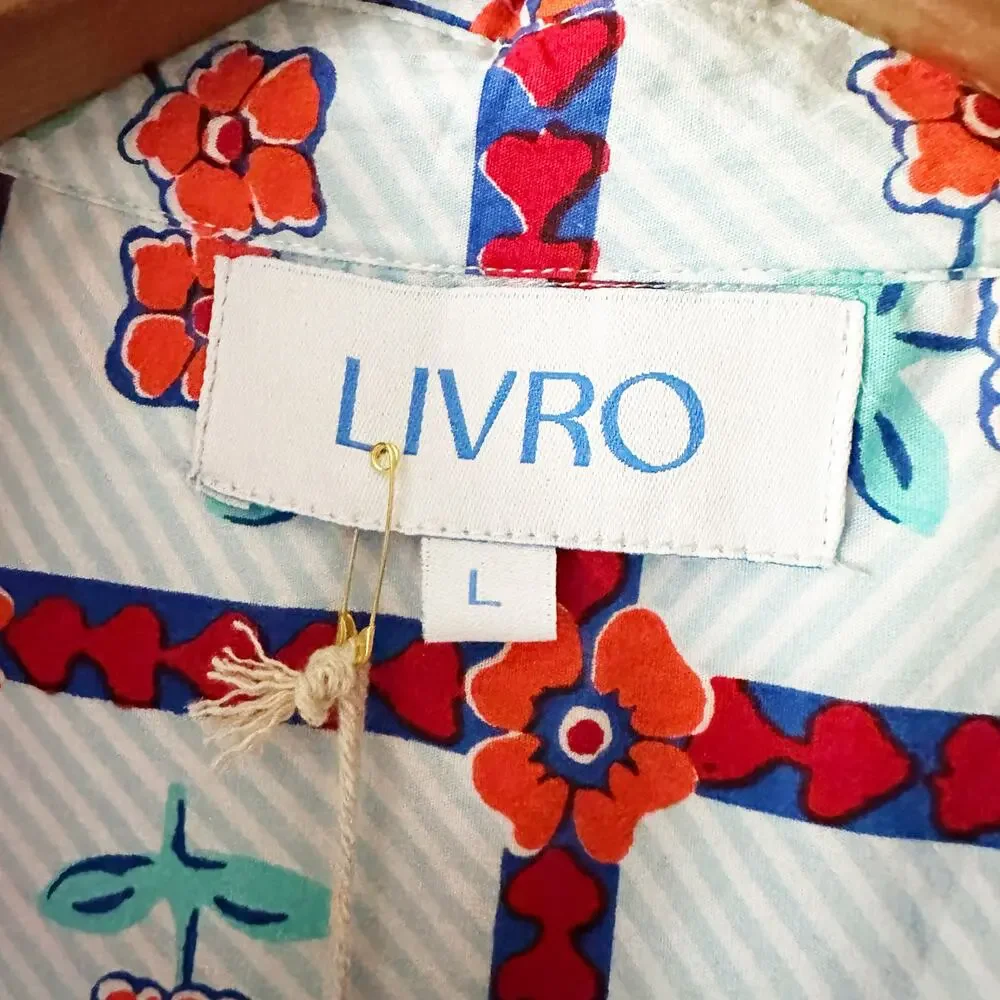 LIVRO Polly Mini Dress Mayflower A-Line Shirt‎ Dress Women's Size Large NEW - Picture 6 of 14